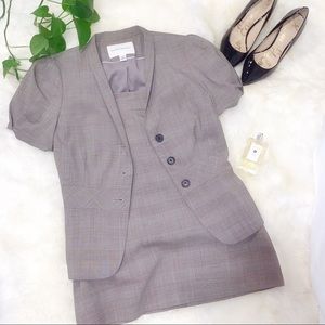 Banana Republic Grey Plaid Two-Piece Set